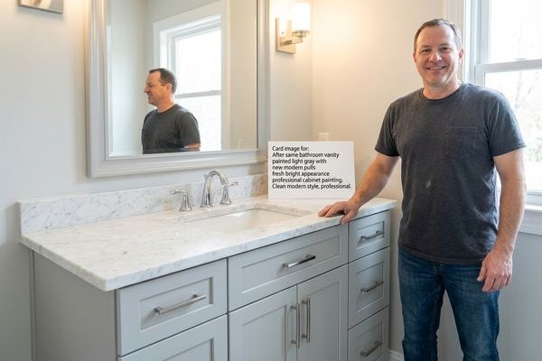 Same vanity painted light gray