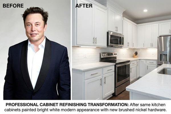 Same cabinets painted white