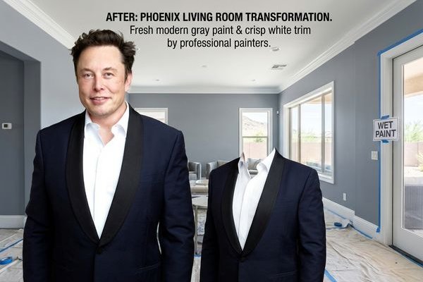 Same living room after professional painting