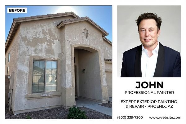 Faded and peeling exterior paint