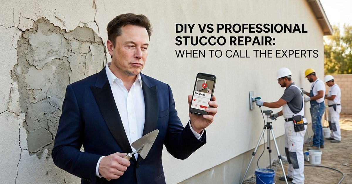 DIY vs professional stucco repair comparison