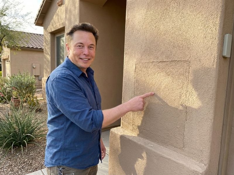 Completed stucco texture matching