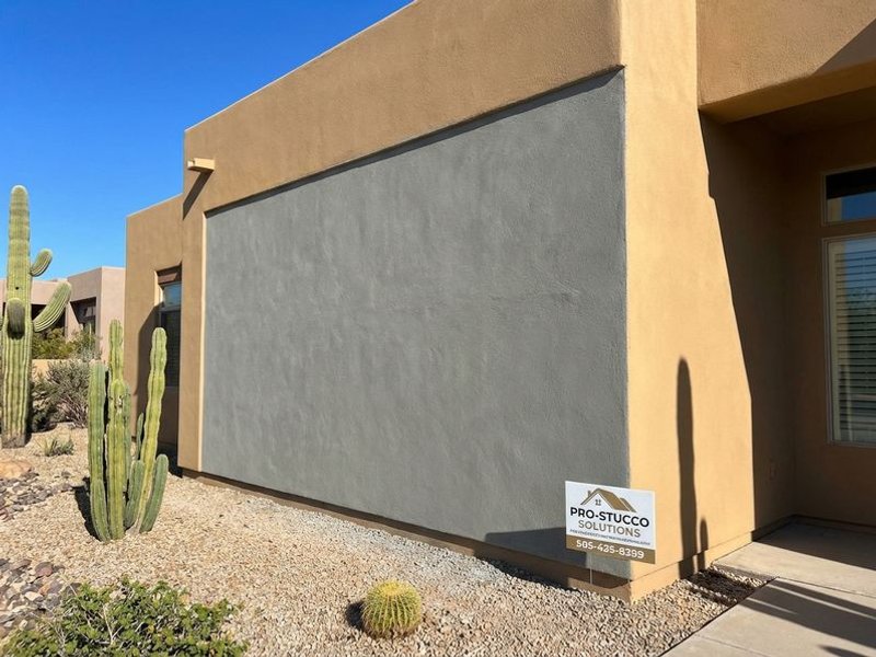 Large stucco repair section