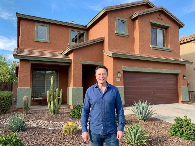 Two-story Arizona home with new exterior paint
